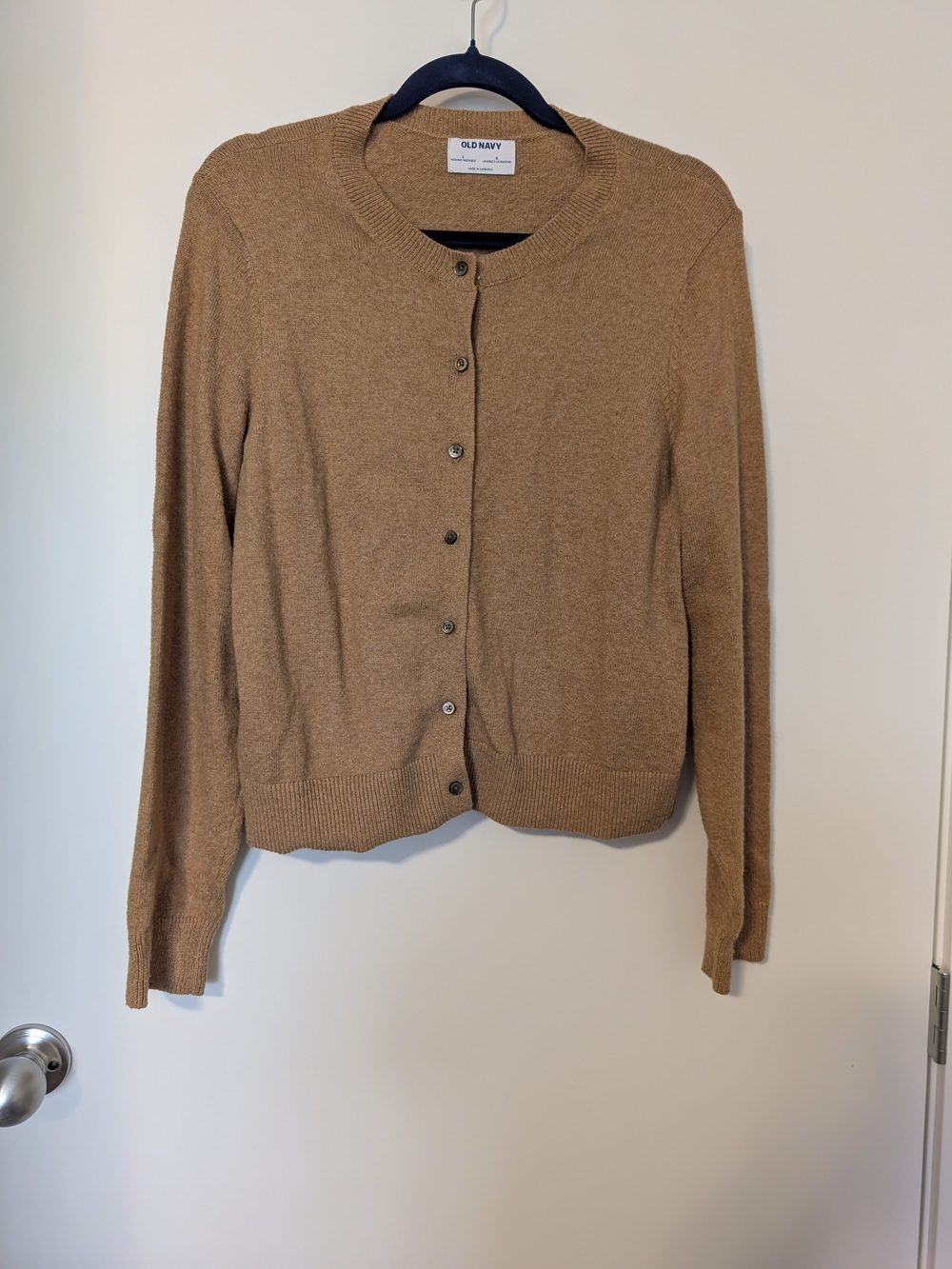 Old Navy Camel Brown Button-Front Cardigan – Women’s Large